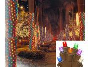 2 x 8 Multi Color LED Net Style Tree Trunk Wrap Christmas Lights Brown Wire