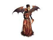 5 Life Sized Decorative Plush Spooky Witch with Broom Halloween Decoration