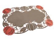Set of 6 Autumn Fall Harvest Pumpkin Cut Out Thanksgiving Table Placemats 18