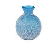 4.25 Botanic Beauty Decorative Blue and White Speckled Glass Vase