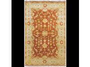 8 x 11 Victorian Jewels Queen s Gold and Ruby New Zealand Wool Hand Knotted Area Throw Rug