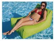 43 Vibrant Lime Green Sunsoft Inflatable Chaise Swimming Pool Float for Water or Land