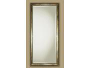 79 Gold Leaf with Staining and Gray Glaze Wood Framed Rectangular Wall Mirror