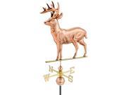 27 Luxury Polished Copper Into the Forest Standing Deer Weathervane