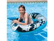 42 Blue Gray and White Inflatable Aqua Fun Splashback Bump N Squirt Swimming Pool Inner Tube