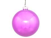 Shiny Orchid Pink UV Resistant Commercial Shatterproof Christmas Ball Ornament 4 100mm