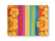 Club Pack of 12 Sunset Stripes Hawaiian Hibiscus Inspired Rectangular Decorative Party Trays 14