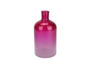 8.75 Fancy Fair Hand Made Transparent Dark Pink and White Ombre Recycled Spanish Glass Vase