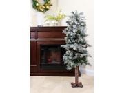 5 x 28 Frosted and Glittered Woodland Alpine Artificial Christmas Tree Unlit