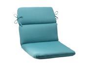 40.5 Aquatic Turquoise Blue Outdoor Patio Round Chair Cushion