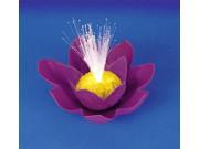 7 Purple Battery Operated Fiber Optic Floating Lily Flower Swimming Pool Light