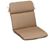 Outdoor Patio Furniture High Back Chair Cushion Textured Tan Brown Sunbrella