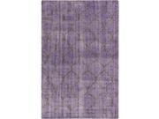 2 x 3 Tranquil Infinity Deep Plum Purple and Ebony Black Wool Area Rug