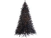 7.5 Pre Lit Designer Black Ashley Spruce Artificial Christmas Tree Clear Lights