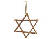 8.5 Brown Twine and Cinnamon Sticks Star of David Hanukkah Holiday Ornament