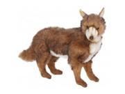Set of 2 Life Like Handcrafted Extra Soft Plush Adult Coyote Stuffed Animals 19.5