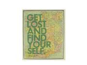 12 Inspirational Quote Get Lost And Find Your Self Colorful Framed Atlas Map Hanging Wall Art