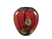 12 Red Green Yellow and White Terrence Decorative Hand Blown Glass Vase