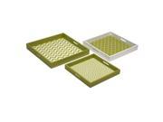 Set of 3 Mainstays Green Apple Chevron and Geometric Patterned Decorative Nesting Trays 20