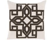 22 Lavish Labyrinth Coffee Brown and Cream Decorative Square Throw Pillow