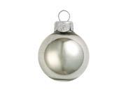 40ct Shiny Pewter Gray Glass Ball Christmas Ornaments 1.25 30mm