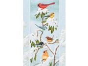 Pack of 16 Tower of Treats Birds on Snowy Branch Fine Art Embossed Christmas Greeting Cards