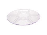 Pack of 6 Clear Form and Function Round Compartment PlasticTray