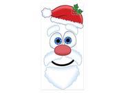 Club Pack of 12 Winter Wonderland Themed Santa Claus Face Door Cover Party Decorations 5