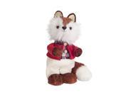 10.75 Country Cabin Sisal Mr. Fox Wearing Pants and Jacket Christmas Decoration