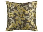 22 Yellow and Beige Romantic Leaf Decorative Down Throw Pillow