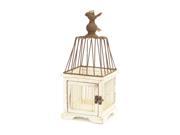 14 Tea Garden Elegant Oiseau Distressed Rustic Wooden Bird Cage Decoration