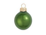 2ct Pearl Green Moss Glass Ball Christmas Ornaments 6 150mm
