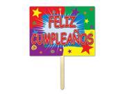 Pack of 6 Fun and Festive Colorful Feliz Cumpleanos Yard Sign Decorations 24