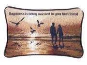 12 Married Happiness Sunset Decorative Tapestry Accent Throw Pillow