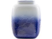 7.5 Drifting Seas Cobalt Blue and Pure White Ceramic Vase