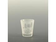 Set of 4 Atlanta Skyline Etched Shot Drinking Glasses 2 ounces