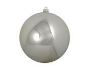 Shiny Silver Splendor Commercial Shatterproof Christmas Ball Ornament 10 250mm