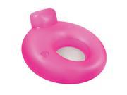 48 Neon Frost Pink Inflatable Swimming Pool Lounger with Headrest