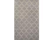 9.5 x 13.5 Argent Gray and Ivory Hampton Hand Tufted Wool and Art Silk Area Throw Rug