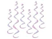 Club Pack of 36 Metallic Opalescent Twirly Whirly Hanging Decorations 36