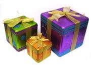 Set of 3 Glittery Fantasy Gift Box Display Christmas Ornaments