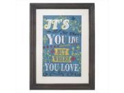 Pack of 2 Framed It s Not Where You Live But Where You Love Wall Art Decorations 21