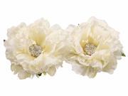 Set of 2 Ivory Peony Decorative Artificial Spring Floating Flowers 4.5