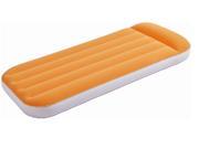 62 Orange and White Indoor Outdoor Children s Air Mattress with Pillow