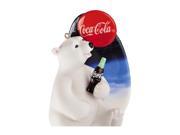Carlton Cards Heirloom Coca Cola White Porcelain Polar Bear Christmas Ornament