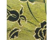 Metallic Green and Gold Satin Rose Wired Craft Ribbon 3 x 20 Yards