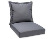44 Sunbrella Charcoal Outdoor Patio Deep Seating Cushion and Back Pillow