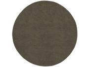 10 Solid Umber Brown Hand Woven Round New Zealand Wool Shag Area Throw Rug
