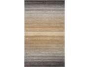 8 x 11 Tebebrous Twlight Nougat Brown and Rabbit Gray Hand Loomed New Zealand Wool Area Throw Rug