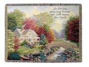 Autumn Tranquility Religious Inspirational Tapestry Throw Blanket 50 x 60
